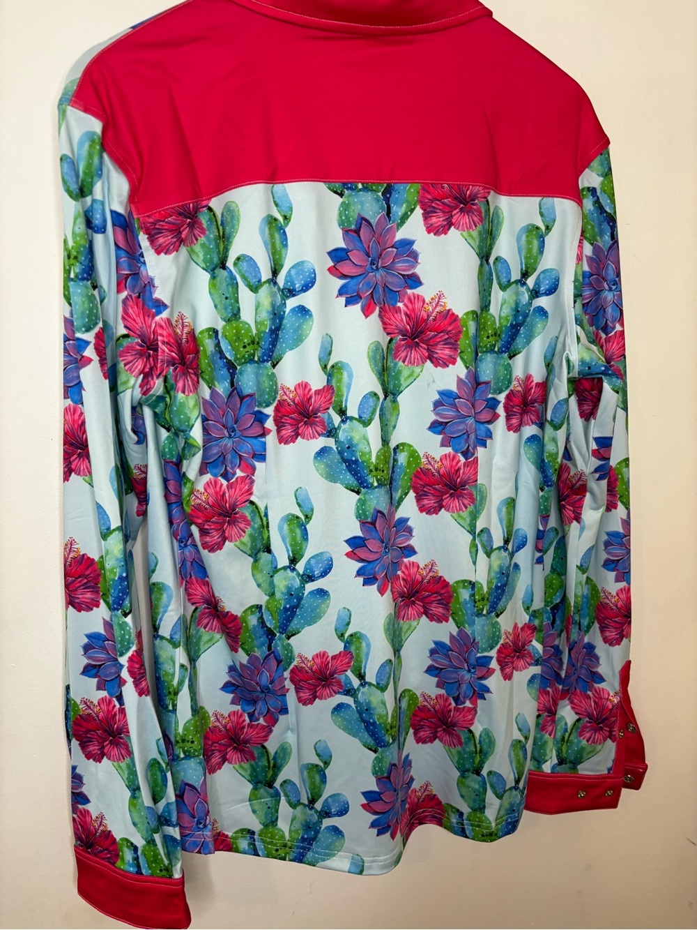 NWT Ranch Dress’n Rodeo Performance Cactus Button-Up Shirt - Picture 7 of 7
